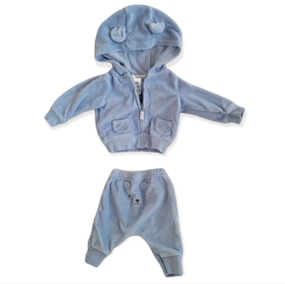 Carter's Blue Bear Matching Set - Picture 2 of 2